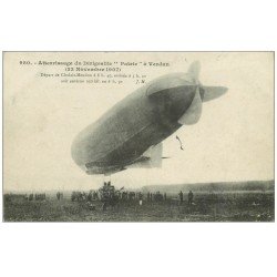 carte postale ancienne 55 VERDUN. Guerre 1914-18. Atterrissage Dirigeable 1907