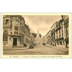 carte postale ancienne 55 VERDUN. Guerre 1914-18. Poste et Monument Victoire