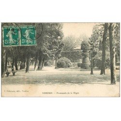 carte postale ancienne 55 VERDUN. Guerre 1914-18. Promenade Digue 1910