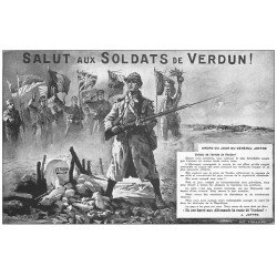 carte postale ancienne 55 VERDUN. Guerre 1914-18. Salut aux Soldats Poilus