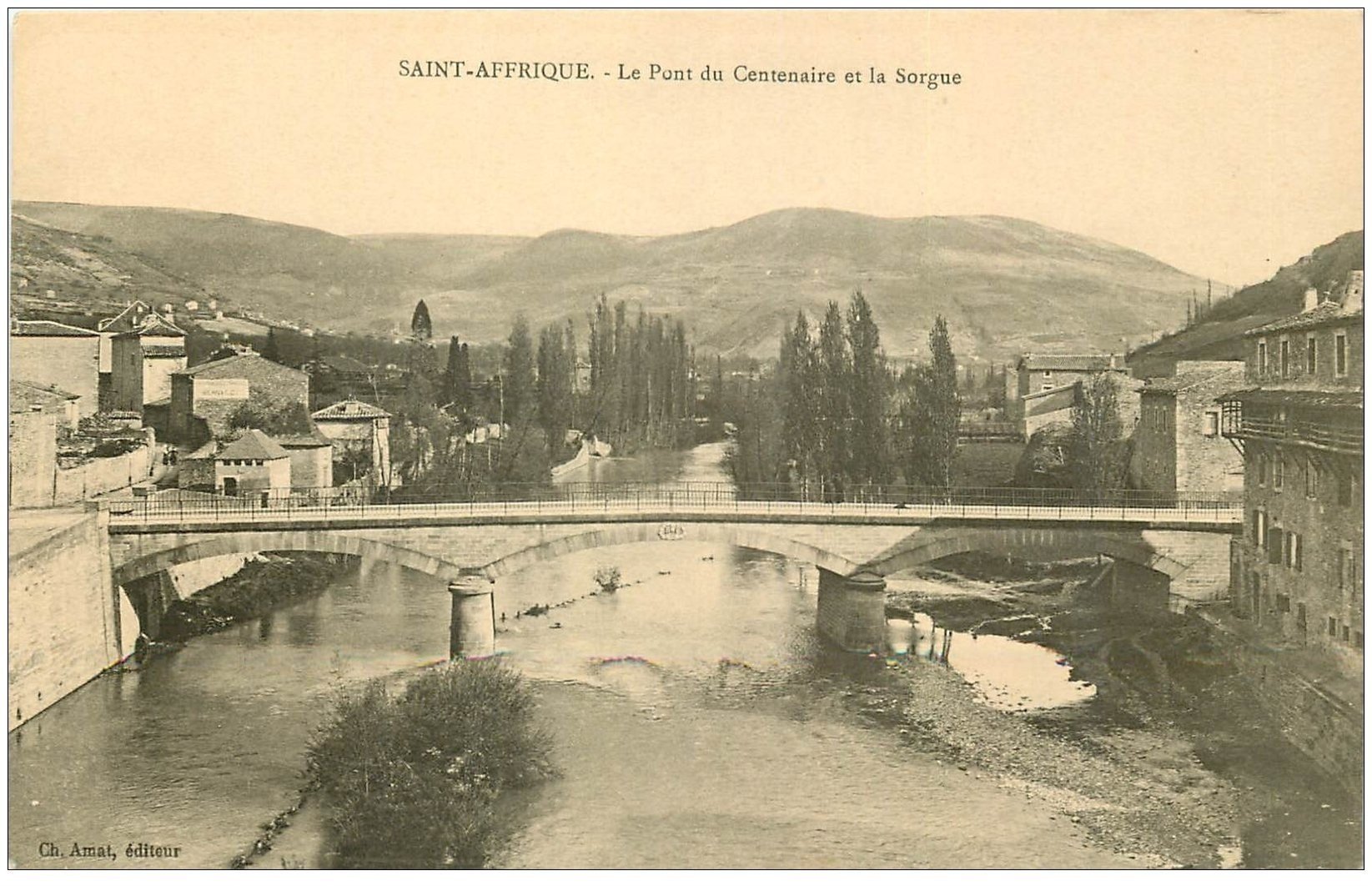 12 SAINT-AFFRIQUE. Vieux Pont du Centenaire et la Sorgne