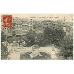 carte postale ancienne 55 VERDUN. Place Chevert 1908