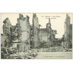 carte postale ancienne 55 VERDUN. Place d'Armes bombardée. Guerre 1914-18