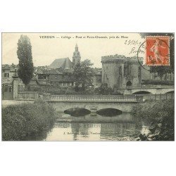 carte postale ancienne 55 VERDUN. Pont Chaussée 1911 Collège