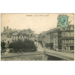 carte postale ancienne 55 VERDUN. Rue Hôtel de Ville 1912. Magasin Compagnie Singer