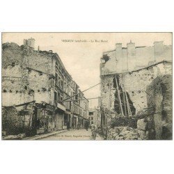 carte postale ancienne 55 VERDUN. Rue Mazel bombardée. Guerre 1914-18