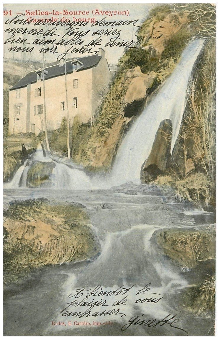12 SALLES-LA-SOURCE. Cascade du Bourg 1903