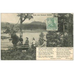 carte postale ancienne 57 Gruss vom Hanauer Weiher 1908