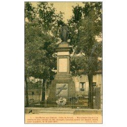 carte postale ancienne 57 SAINTE-MARIE AUX CHÊNES. Monument Soldats du 94° de Ligne. Carte toilée