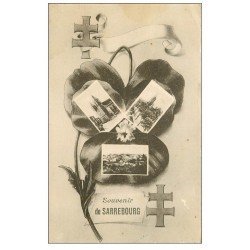 carte postale ancienne 57 SARREBOURG. Souvenir Croix de Lorraine 1919