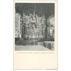 carte postale ancienne 12 VILLEFRANCHE-DE-ROUERGUE. Eglise des Pénitents. Intérieur