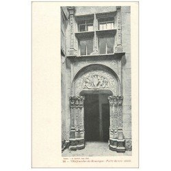 carte postale ancienne 12 VILLEFRANCHE-DE-ROUERGUE. Eglise des Pénitents. Porte du XVI siècle