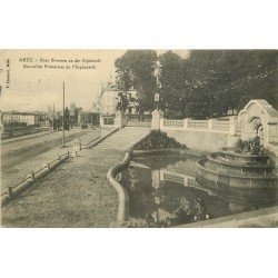 carte postale ancienne 57 METZ. Esplanade Nouvelles Fontaines 1912