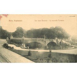 carte postale ancienne 57 METZ. Esplanade Nouvelle Fontaine 1909