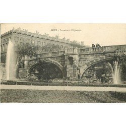 carte postale ancienne 57 METZ. Esplanade Fontaines 1927