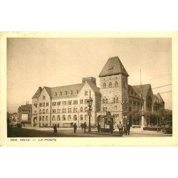 carte postale ancienne 57 METZ. La Poste et Tramway