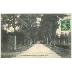 carte postale ancienne 58 BRINON-SUR-BEUVRON. Avenue de la Gare 1923