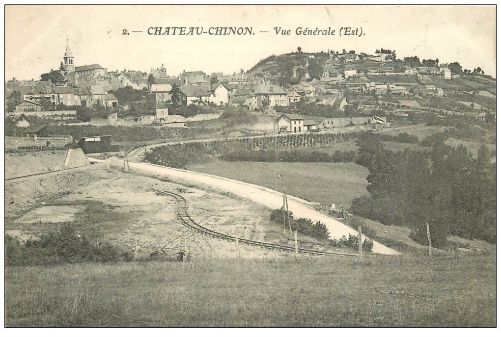 carte postale ancienne 58 CHATEAU-CHINON. Vue générale 1907
