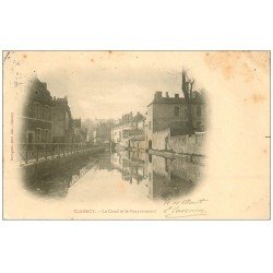 carte postale ancienne 58 CLAMECY. Canal et Pont Tournant 1904