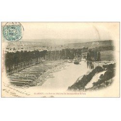 58 CLAMECY. Le Port en 1869 avec les derniers trains de bois 1904