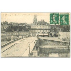 carte postale ancienne 58 CLAMECY. Pont Jean Rouvet 1916