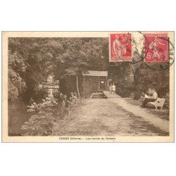 carte postale ancienne 58 COSNE-SUR-LOIRE. Bords du Nohain 1937. Liqueur Terrier