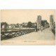 carte postale ancienne 58 COSNE-SUR-LOIRE. Cycliste sur Ponts suspendus