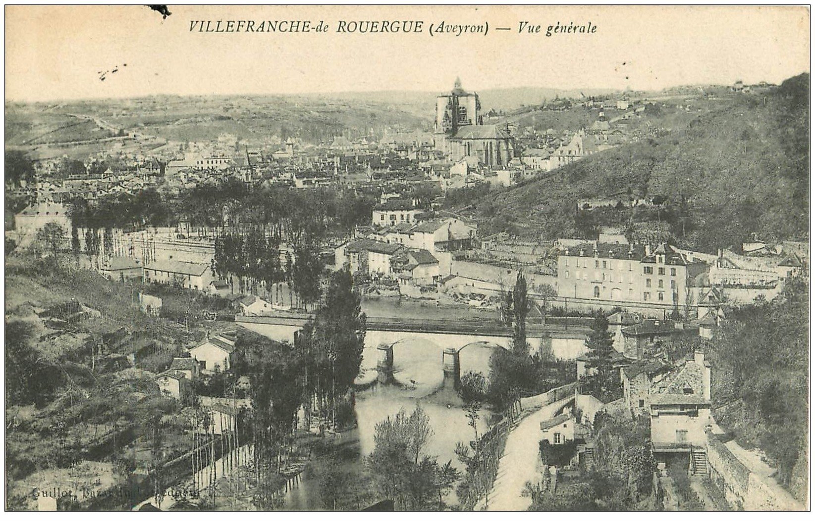 12 VILLEFRANCHE-DE-ROUERGUE. Vue générale 1915
