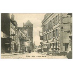 carte postale ancienne 58 COSNE-SUR-LOIRE. La Rue Saint-Jacques 1910 Nouvel Hôtel