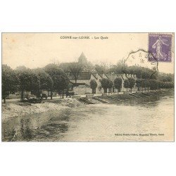 carte postale ancienne 58 COSNE-SUR-LOIRE. Les Quais