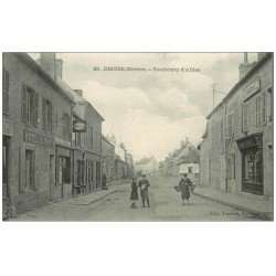 carte postale ancienne 58 DECIZE. Faubourg d'Allier 1915 Hôtel du Pont Neuf