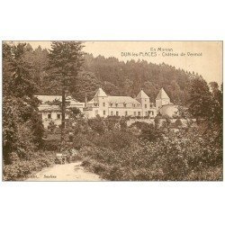 carte postale ancienne 58 DUN-LES-PLACES. Château de Vermot voiture tacot 1931