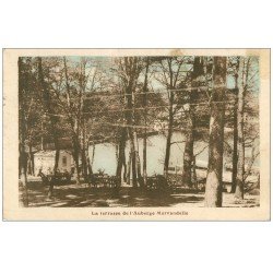 carte postale ancienne 58 EN MORVAN. La Terrasse de l'Auberge Morvandelle 1936