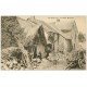 carte postale ancienne 58 EN MORVAN. Vieilles Maisons 1925 Fermières et Poules
