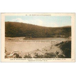carte postale ancienne 58 LAC DE CHAUMECON. La Digue