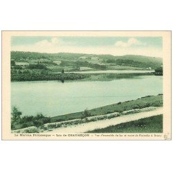 carte postale ancienne 58 LAC DE CHAUMECON. Route Plainefas à Brassy
