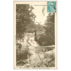 carte postale ancienne 58 LE CHATELET. Cascade du Moulin des Granges 1949