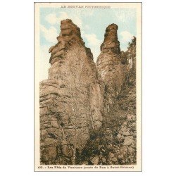 carte postale ancienne 58 LE MORVAN. Les Nids de Vautours. Route Dun à Saint-Brisson