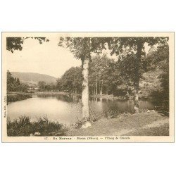carte postale ancienne 58 MOUX. Etang de Chazelle 1942