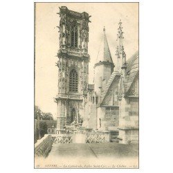 carte postale ancienne 58 NEVERS. Cathédrale Saint-Cyr Clocher 1915