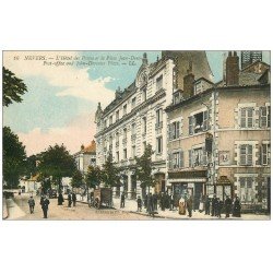 carte postale ancienne 58 NEVERS. Hôtel des Postes Place Jean-Desvaux. Tabac Cartes Postales