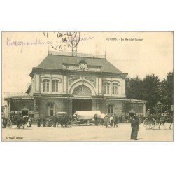 carte postale ancienne 58 NEVERS. Le Marché Carnot 1914