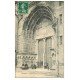 carte postale ancienne 58 NEVERS. Portail Cathédrale 1910. Carte déliassée...