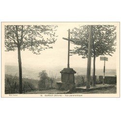 carte postale ancienne 58 OUROX. Vue panoramique et Croix