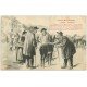 carte postale ancienne 58 PATOISERIES MORVANDELLES. Cruelle métaphore 1919. Maquignons et Ane