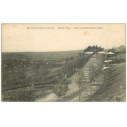 carte postale ancienne 58 POUGUES-LES-EAUX. Belle-Vue. Allée conduisant au Café 1929