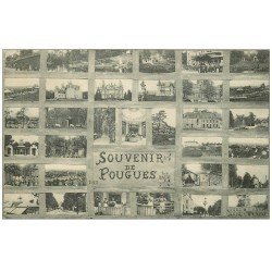 carte postale ancienne 58 POUGUES-LES-EAUX. Multivues 1916. Timbre absent