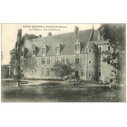 carte postale ancienne 58 SAINT-AMAND-EN-PUISAYE.Le Château 1934