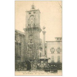 carte postale ancienne 13 AIX-EN-PROVENCE. Mairie et Tour de l'Horloge