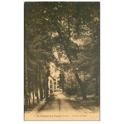 carte postale ancienne 58 SAINT-HONORE-LES-BAINS. Allée du Parc 1927